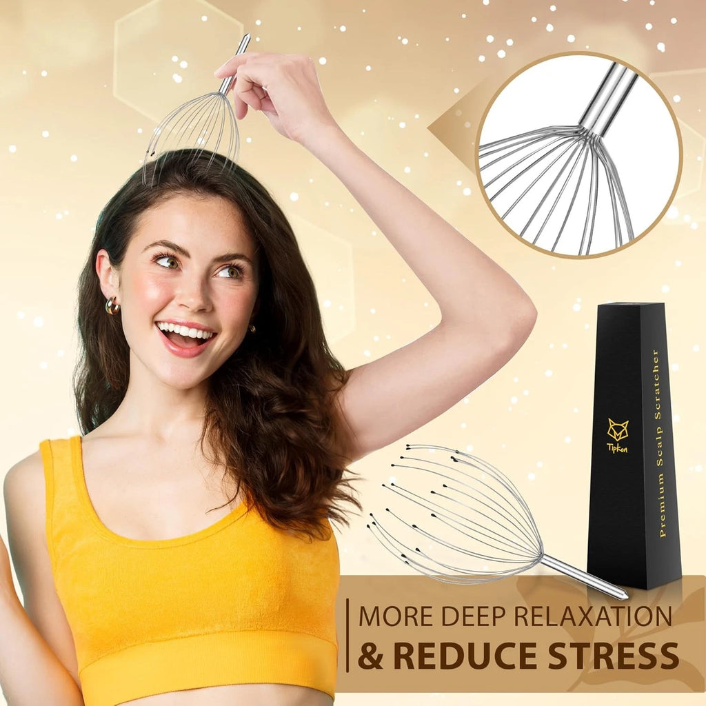 20 Fingers Head Massager Scalp Massager Head Scratcher Extendable Back Scratc...