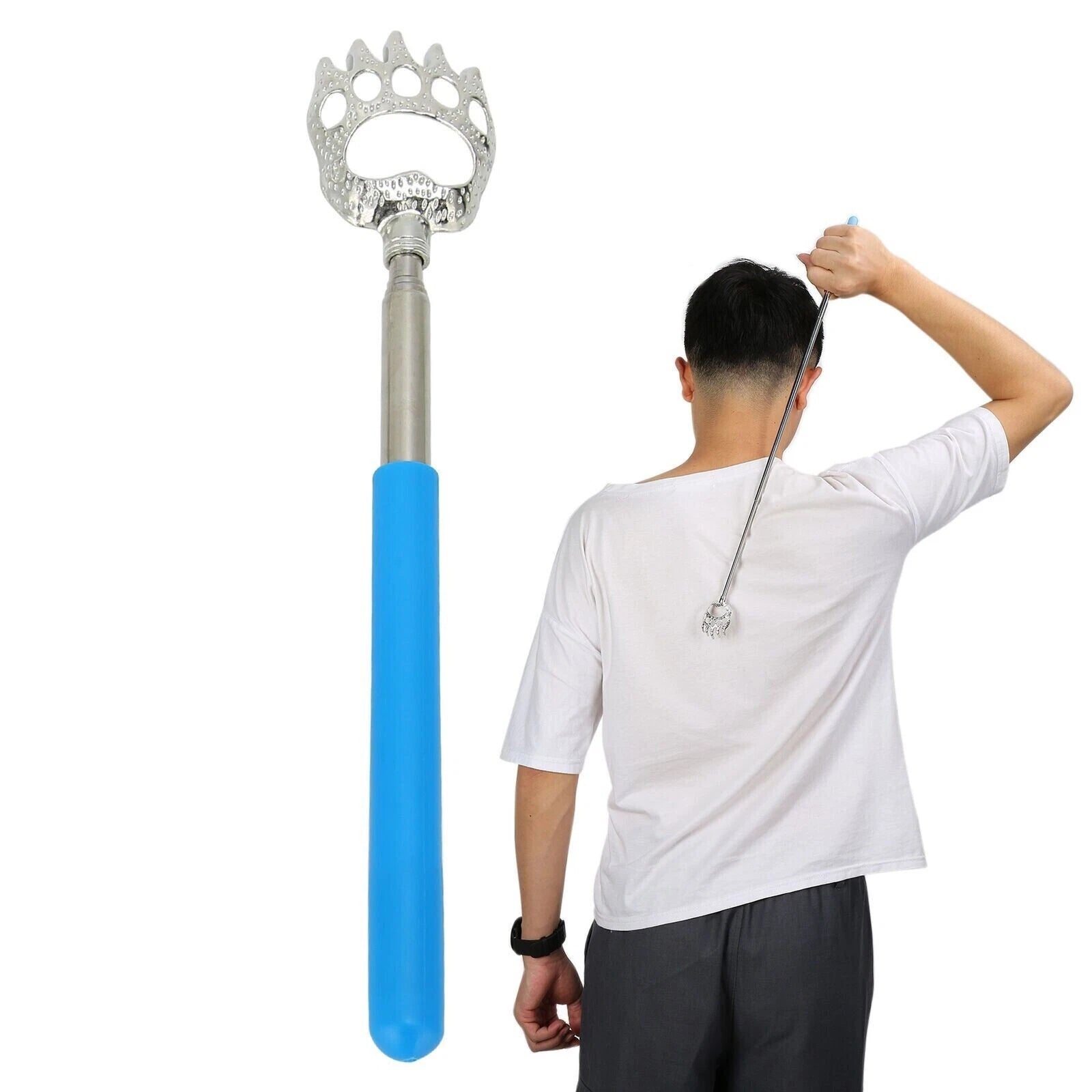 Back Scratcher Metal Telescopic Bear Claw Portable Extendable multi Massager UK