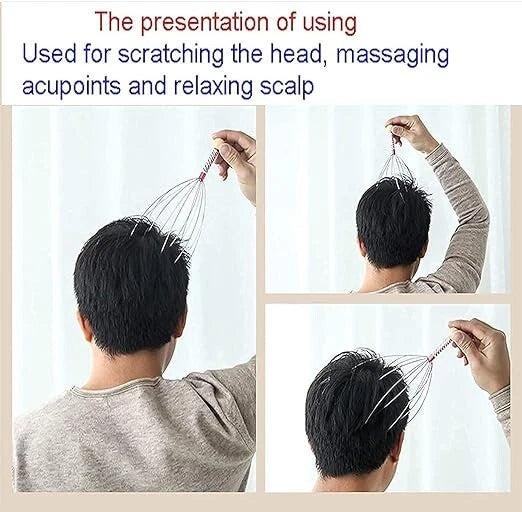 Hair Scalp Manual Massager Head massager Scalp Scratcher 12 Finger Body Relaxing