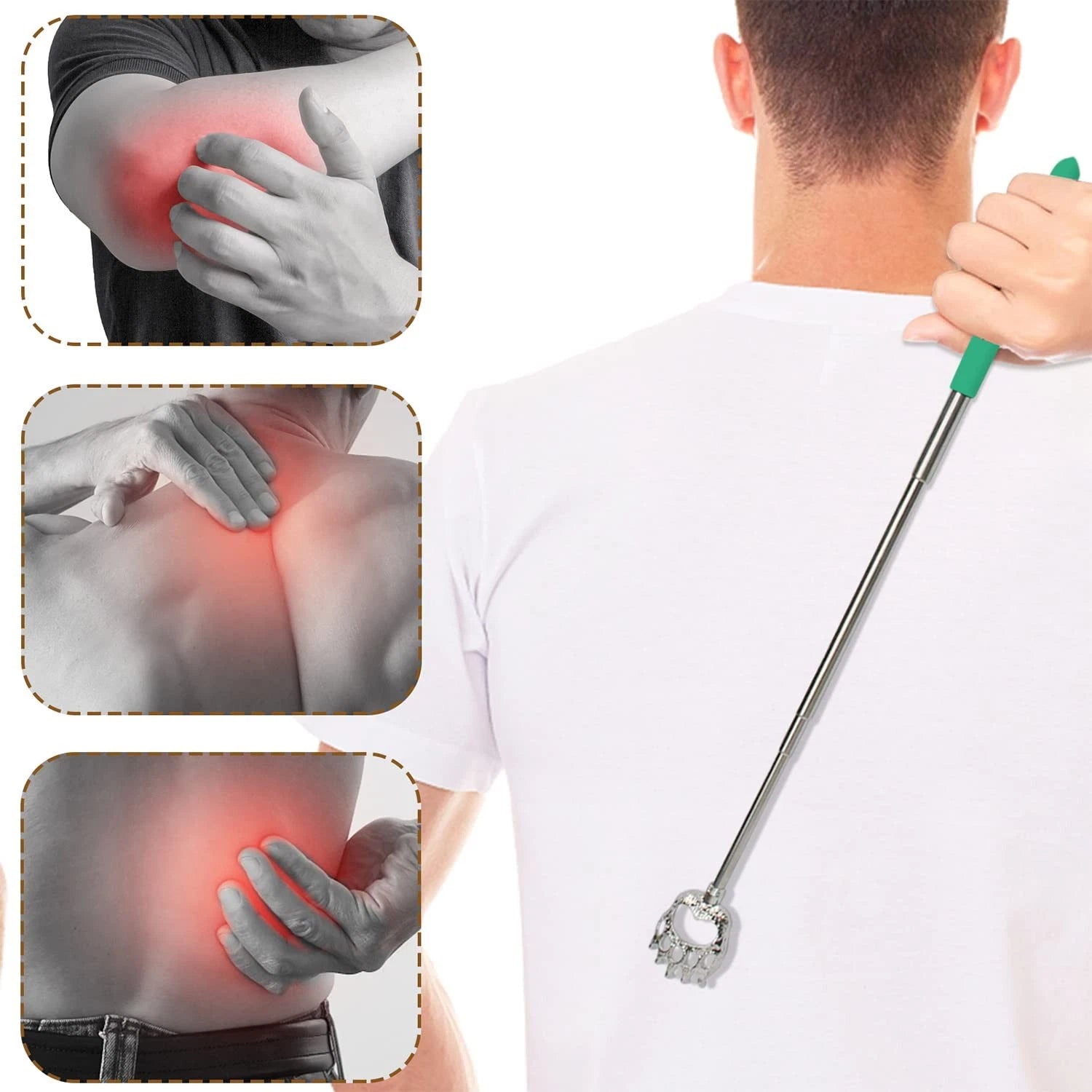 6 Pack Back Scratcher, Telescopic Back Massager for Men and Women