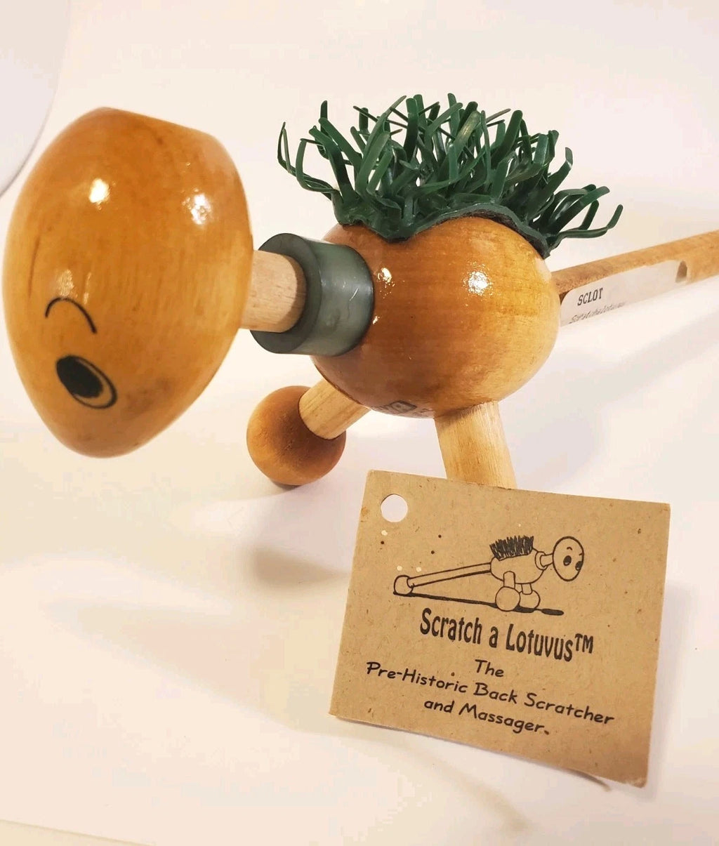 Back Scratcher & Massager 16" Wood Plastic Bristles Fun Healthy Back Tool