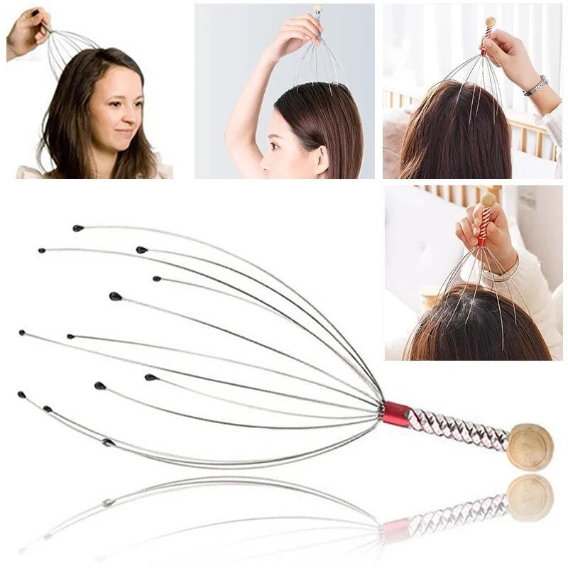 Octopus Head Massager Stainless Steel Claw Scalp Scratcher Relaxation Tool