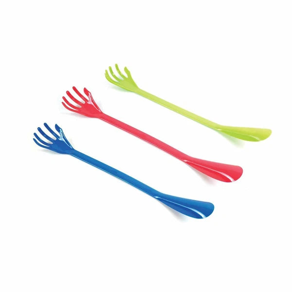 Shoe Horn with Back Scratcher Dual Use 19.5" Handle Hand Shaped Self-Massager