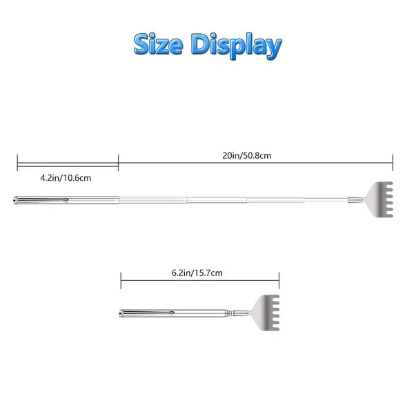 Extendable Back Scratcher for Men 3 Pack Portable Telescopic Metal Back Scrat...
