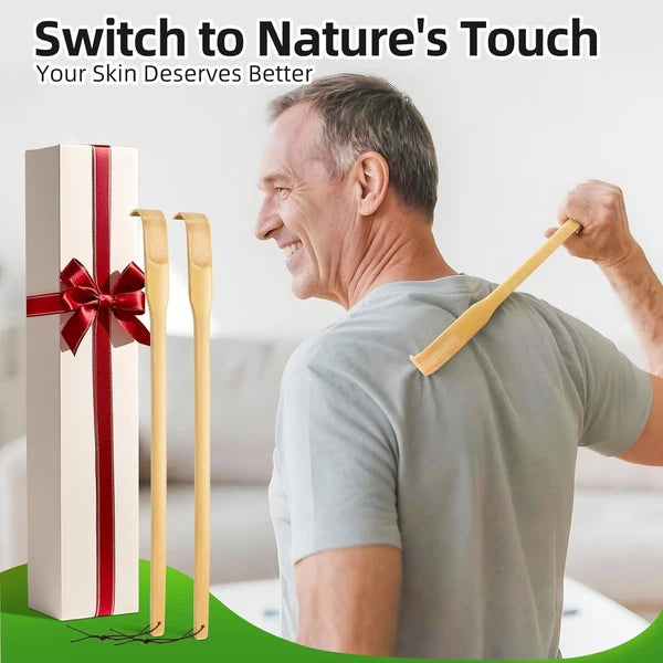Back Scratchers 8 Pack Bamboo Long Handle Body Massagers for Adults Men Women