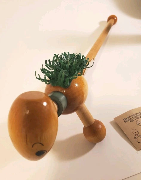 Back Scratcher & Massager 16" Wood Plastic Bristles Fun Healthy Back Tool