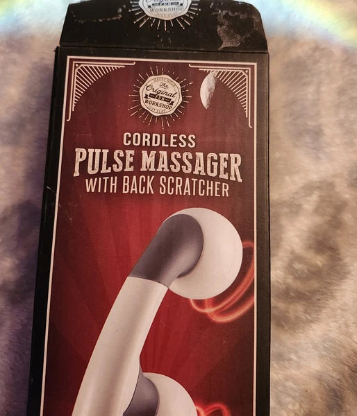 Cordless Pulse Massager w/ Back Scratcher - Vibration Pain Relief Open Box