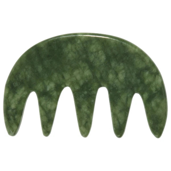 Jade Massage Comb Head Scratcher Massager Whisk Stone Hair Guiding