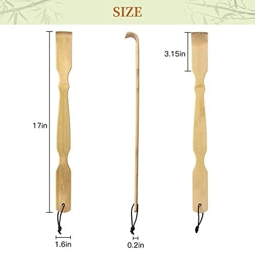 2 Pack Bamboo Back Scratcher100% Natural Bamboo Back Scratchers for Itching R...