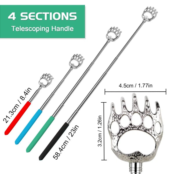 6 Pack Back Scratcher, Telescopic Back Massager for Men and Women