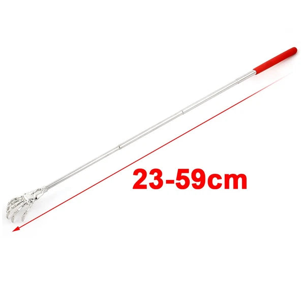 Skeleton Hand Telescopic Portable Extendable Back Scratcher Red