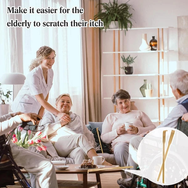 50 Pcs Bamboo Back Scratcher Bulk Traditional Manual Back Massager Wooden Lon...