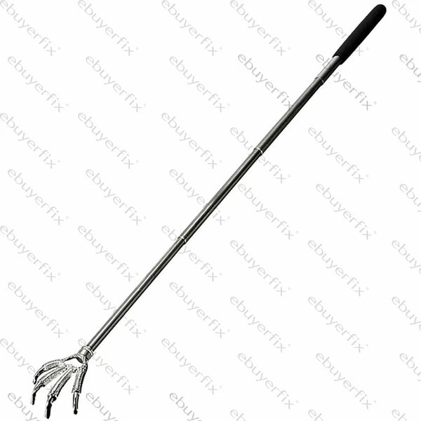 EAGLE CLAW METAL BACK SCRATCHER BLACK TELESCOPIC EXTENDABLE MASSAGER UK STOCK