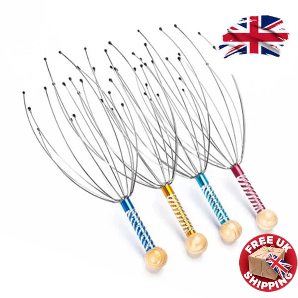 Octopus Head & Scalp Massager UK - Relaxation Tool Body Scratcher Tension Relief