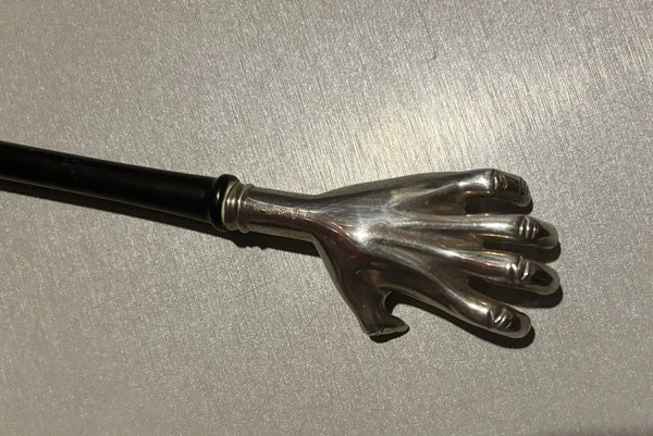 Sterling Silver and Ebony Back Scratcher Scully and Scully Massager Luxury Itch