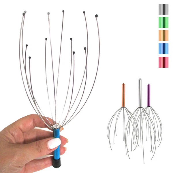 Head Massager Scratcher Neck Massage Scalp Relax Calm Stress Relief Octopus Spa