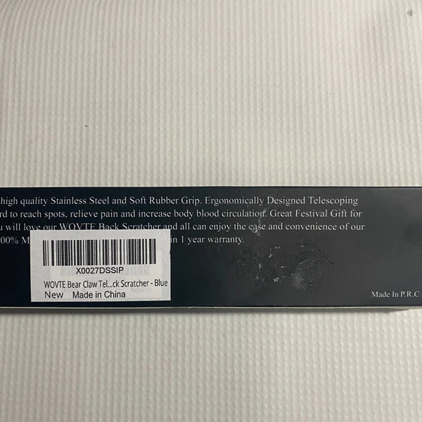 WOVTE 2PC Back Scratcher Portable Extendable Bear Claw Telescopic Hand Massager