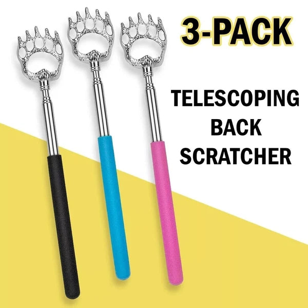 3 Pack Metal Back Scratcher Back Extendable Massager Bear Claw Telescopic