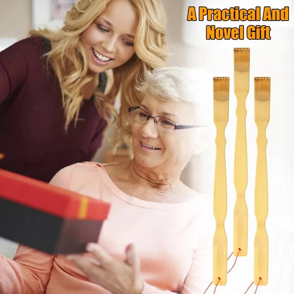 3X Natural Bamboo 18.3" Back Scratcher Long Reach Pick Itch Relief Massage Tool