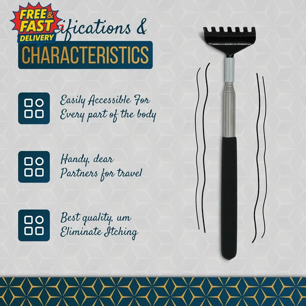2 Pack Back Scratcher against Itching. Stainless Steel Back Scratcher for Women
