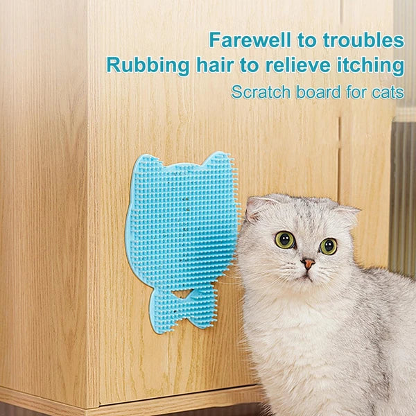 Cat Self Groomer Tool Wall Corner Scratcher Board Cat Massager Board