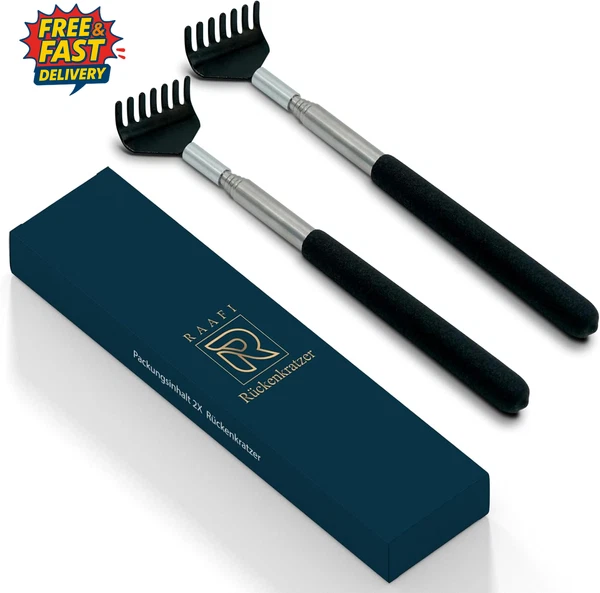 2 Pack Back Scratcher against Itching. Stainless Steel Back Scratcher for Women
