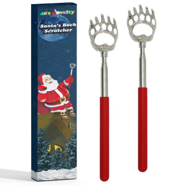 4E's Novelty 2 Extendable Santa Back Scratchers - Christmas Stocking Stuffers
