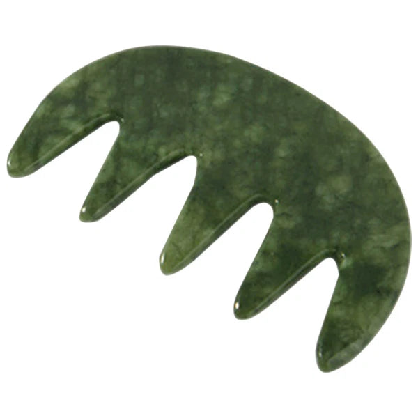 Jade Massage Comb Head Scratcher Massager Whisk Stone Hair Guiding
