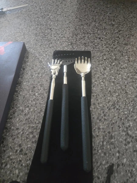 3Pcs Back Scratcher Extendable Telescoping Massager Portable Stress Relief Tool