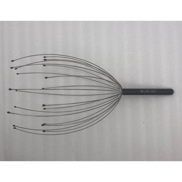 Scalp Massager Head Massager Scratcher Tingler w/20 Fingers Hair Silver/Black